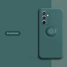 Силіконовий чохол Soft Touch з кільцем-тримачем для Samsung Galaxy A14 Темно-зелений